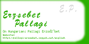 erzsebet pallagi business card